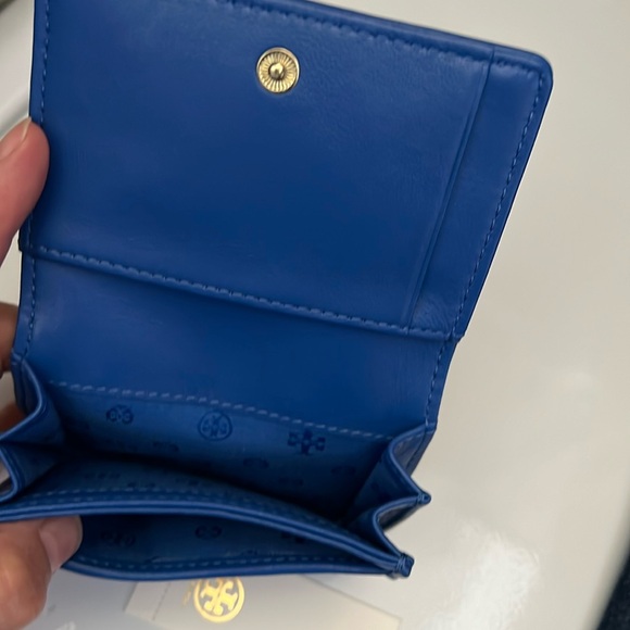 Tory Burch Mini Wallet Alexa foldable, Regal Blue / NWT - Picture 3 of 12